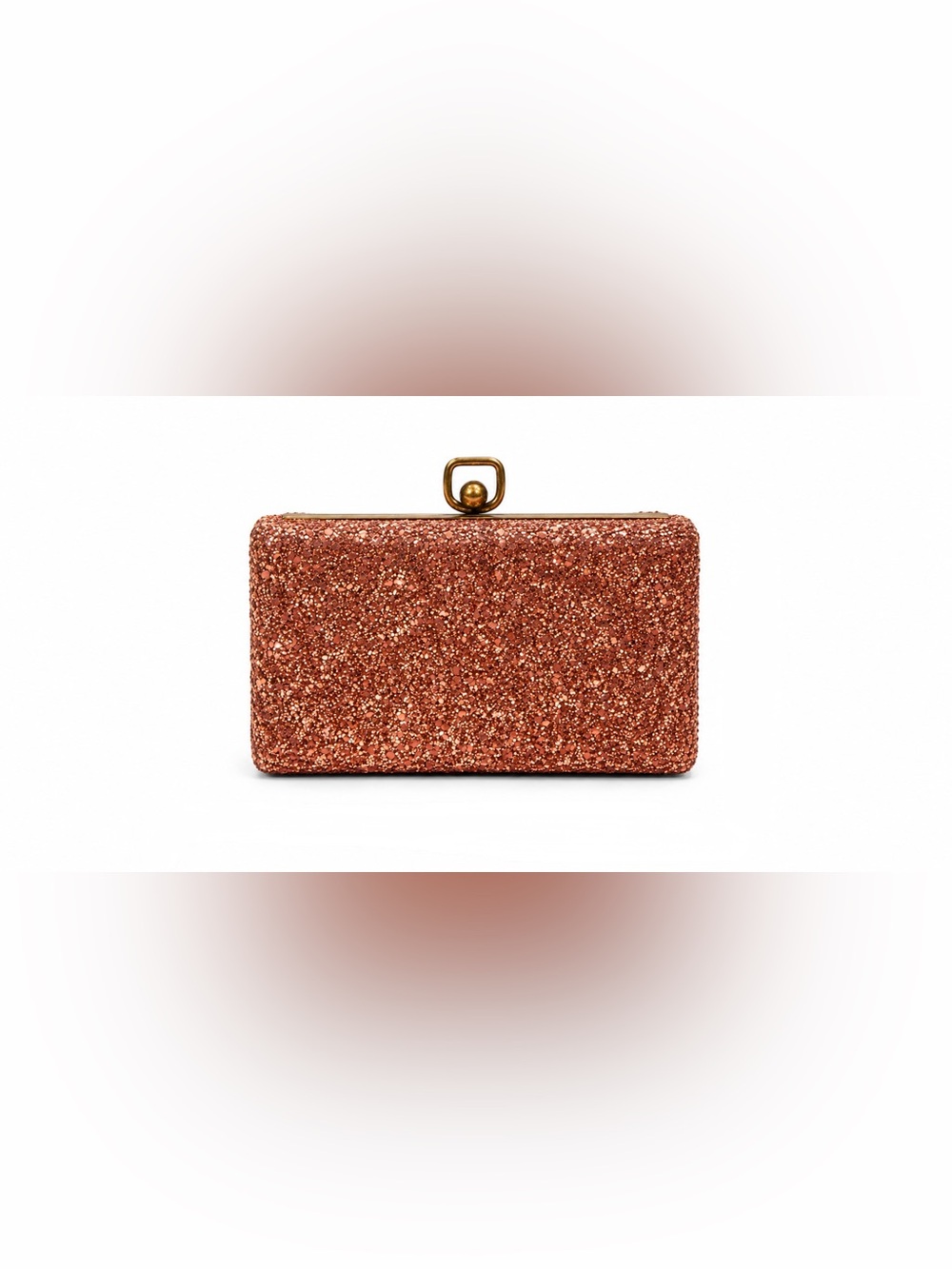 J.Crew Rose Gold Glitter Evening Clutch - Wedding Guest Glam